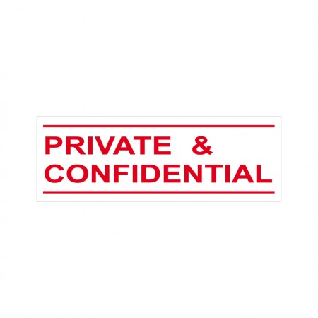 Private & Confidential  Stock Stamp 4911/26 38x14mm